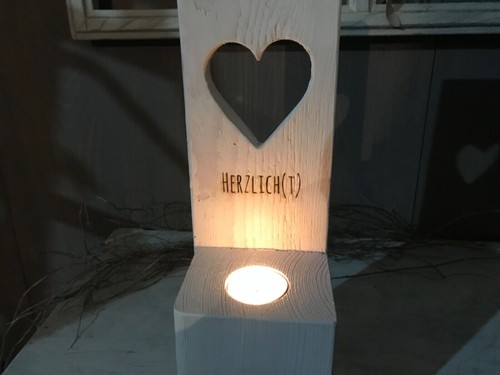 Kerzenhalter herzlicht - “, herzlicht”