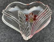 Walther Glasschale Herz Schale Gebäckschale Kristallschale Konfektschale Vintage