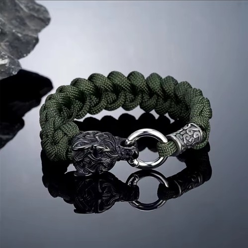 Paracord armband fenrir - armband, wolf