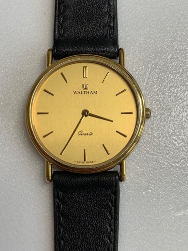 Waltham gold dial quartz - waltham,