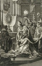 Krönung eines Kaisers in Kathedrale, um 1800, KSt. Klassizis Unbekannt (18.Jhd)