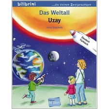 Bilderbuch DAS WELTALL zweisprachig auf Türkisch Deutsch lesen lernen für Kinder