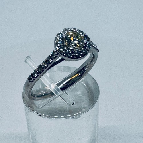 750 weißgold ring - 750, diamanten