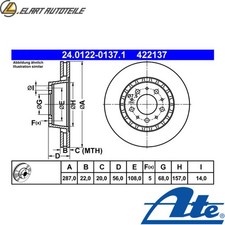 2x BREMSSCHEIBE 24.0122-0137.1