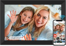 Frameo Digitaler Bilderrahmen 32GB 10.1Zoll Fotorahmen HD Elektro Bilderrahmen