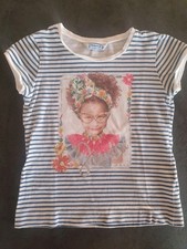 Mayoral Shirt gestreift mit Print Gr. 98, guter gebrauchter Zustand!