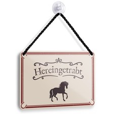 Hereingetrabt Schild 18x12cm