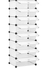 Schuhschrank / Schuhkästen mit Türen – Modernes Design – 8 Ablagen –...