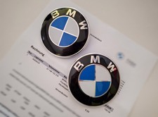 1 oder 2 BMW Emblem Ø 82mm Plakette Logo 51148132375 Motorhaube original Zubehör