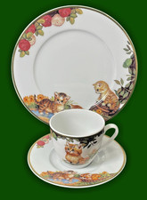 Kaffeegedeck 3 tlg. Bradford Editions Katzenkinder supersüß