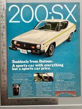 Datsun 200 SX USA Oldtimer 200SX  Original Vintage Werbung 1977 Reklame advert