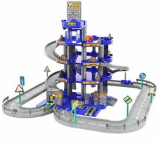 WADER Garage Parkhaus Parkgarage Autogarage 4 Ebenen und Spielstraße blau grau