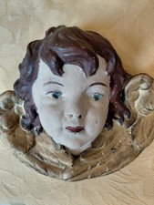 Engelskopf, neobarock, Gips 14 cm, um 1890/1900, Relief