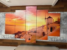 Sonnenuntergang Santorin Griechenland 100x50 Leinwand Deko Wandbilder Canvas