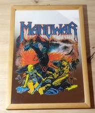 Manowar , bedruckter Spiegel ,  printed Mirror , Spiegelbild , Vintage