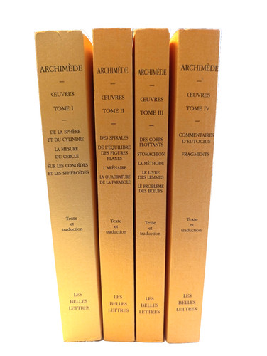 Archimède oevres tome i - tome, i-iv
