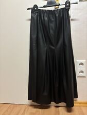 Mango Damen Leder-Look Rock S Schwarz Lang Einmal Gekauft und Nie Angezogen