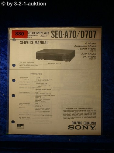 Sony service manual seq - sony, a70