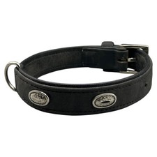Hunter Halsband Softie Stone Kunstleder Hundehalsband Schwarz Silber Steine 47cm