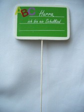 Tischdeko*Einschulung*Schule*Steckdeko*Holz*ABC*1.Schultag*Hurra Schulkind**