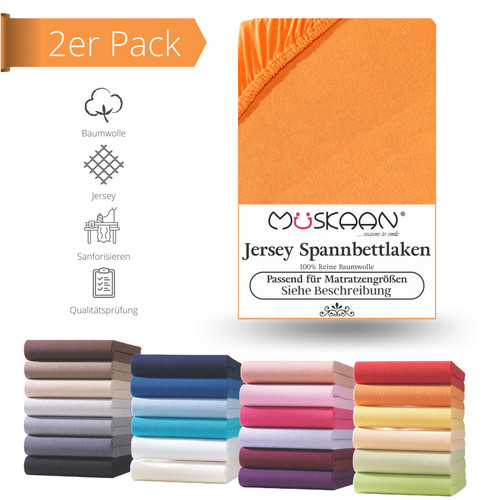 2er pack jersey spannbettlaken - jersey,