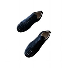 Sneaker Gr. 42 Schwarz mit Nieten Wildlederoptik neu  ähnlich Louboutin