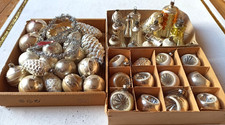 Christbaumschmuck alt, Konvolut silbern Glocken Zapfen Weihnachtsschmuck Reflex