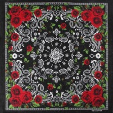 Bandana Tuch Paisley schwarz