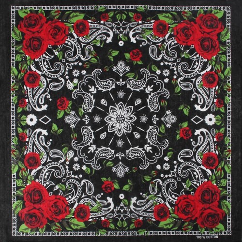Bandana tuch paisley schwarz - tuch,