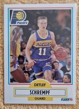 Top Rar 1990 Fleer Basketball Detlef Schrempf #81 Indiana Pacers