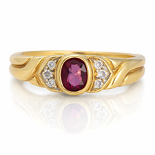 Rubin Diamant Ring 585