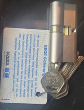 KABA Gege Schließzylinder mit Sicherungskarte, 3 Schlüssel, Länge 30/35