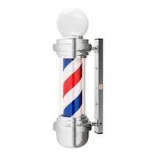 Barberpub Barber-Pole Barbierstab mit LED-Kugelleuchte drehbar Saloneinrichtung 