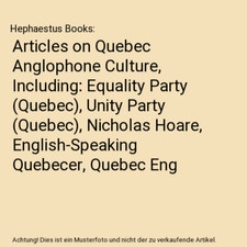 Articles on Quebec Anglophone