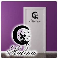 Türaufkleber Elfe Fee Name Wandaufkleber Tür Aufkleber Sticker Mond Sterne T520 