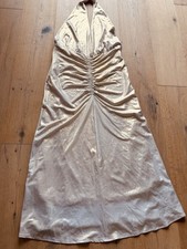 Zara , Goldenes rückenfreies Kleid Gr.L , Neu !! NP 79,90