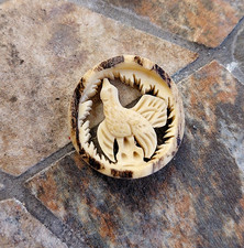 Hirschhornrose, geschnitzt