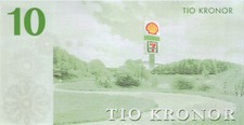 05 Sweden / Schweden 10 Kronor 2017 Tank Gutschein Shell / 7-Eleven unc