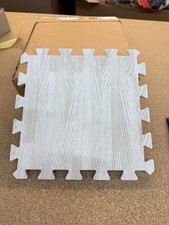 OP-0364 Relaxdays Unisex  Erwachsene Bodenschutzmatte 9 Puzzlematten weiß B-WARE