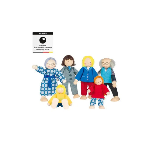 Biegepuppen familie teilig - biegepuppen-familie,, 6-teilig