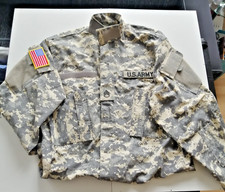 US Feldjacke, ACU Camo Tarndruck, Größe S mit Klett, inklusive Patches, TOP