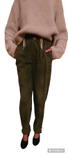 MEINDL Trachten Lederhose Wildlederhose Hose Grün Gr. 34