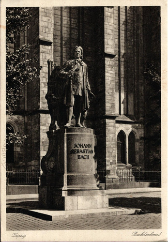 Leipzig bachdenkmal 1936 - ,