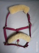 NEU - Halfter WB, echt Lammfell, HKM, bordeaux - NEU 