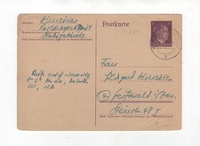 1944 3. Reich 6 Pfg Hitler Ganzsache  gestempelt Karlshagen Pommern