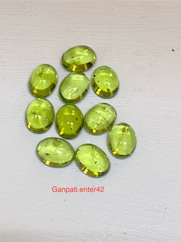 Peridot oval cabochons - cabochons, 9x7