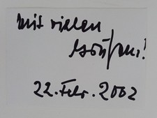 Inge Meysel - Schauspielerin - original Autogramm - ca. 10x15cm - Schriftstück