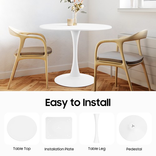 Runder esstisch white coffee - white,