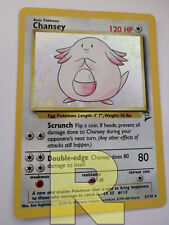 Chansey ® Set Base 2 3/130 ® Rara Holo Foil ® Pokemon ® Inglese ® Good+