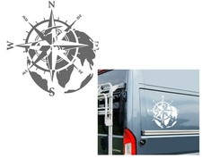 Kompass Aufkleber Windrose